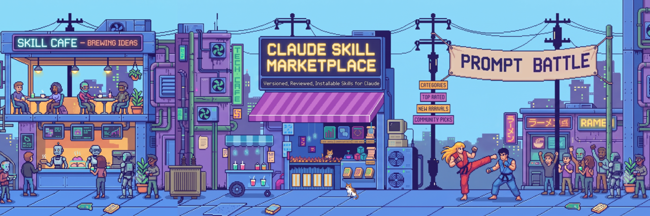 Claude Skill Marketplace — versioned, reviewed, installable skills for Claude